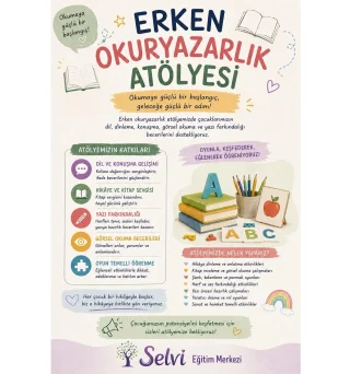 Okumaya güçlü bir başlangıç geleceğe güçlü bir adım erken okuryazarlık atölyemizde sizleri bekliyoruz..📚

#erkenokuryazarlık #ankaragelişimtaramaenvanteri #ankaradilokulu #ankarayazatölyesi #yazkursu 

@semakllcedu 
@ksultanogretmenn